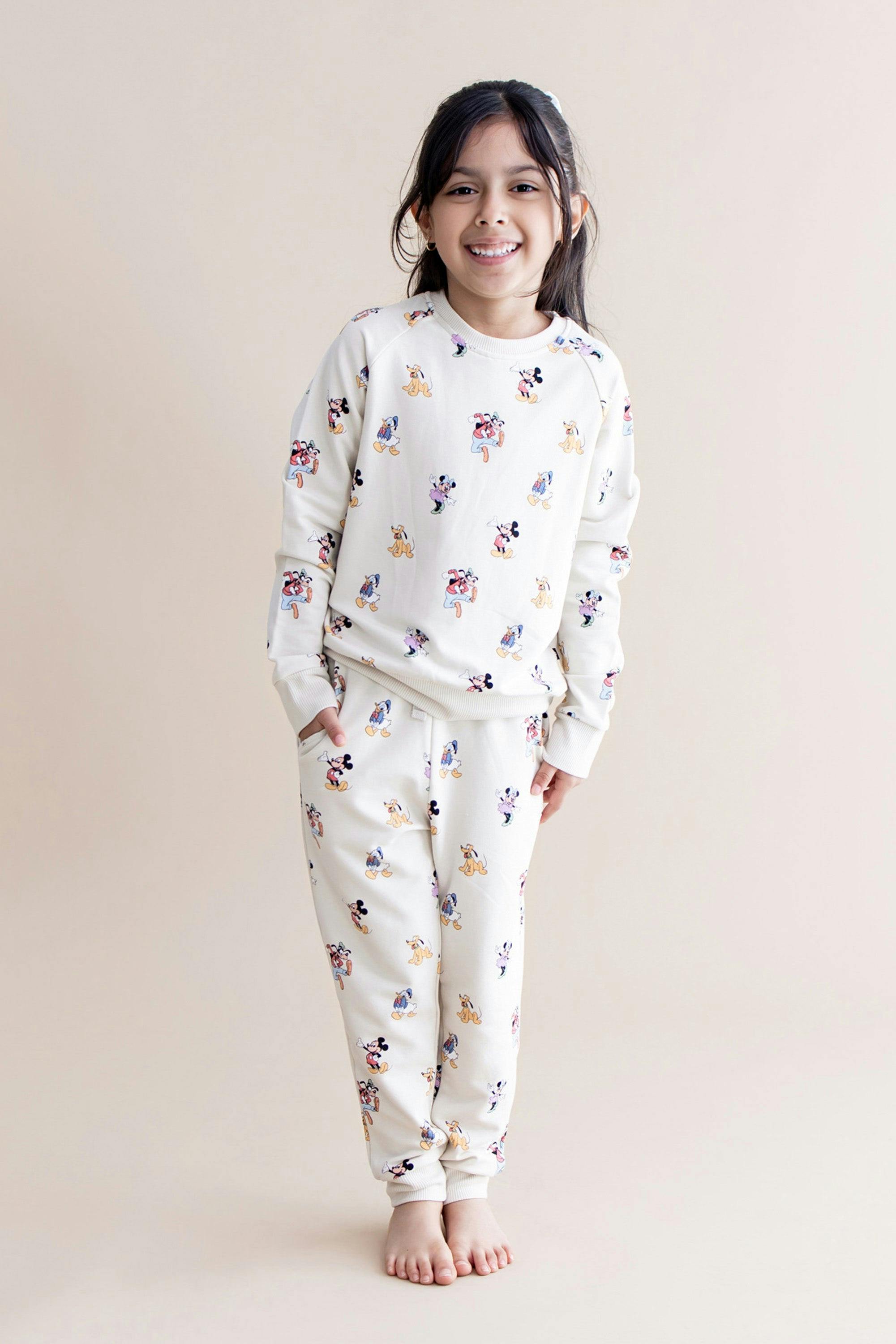 Long Sleeve Jogger Set in Mickey Mouse and Friends