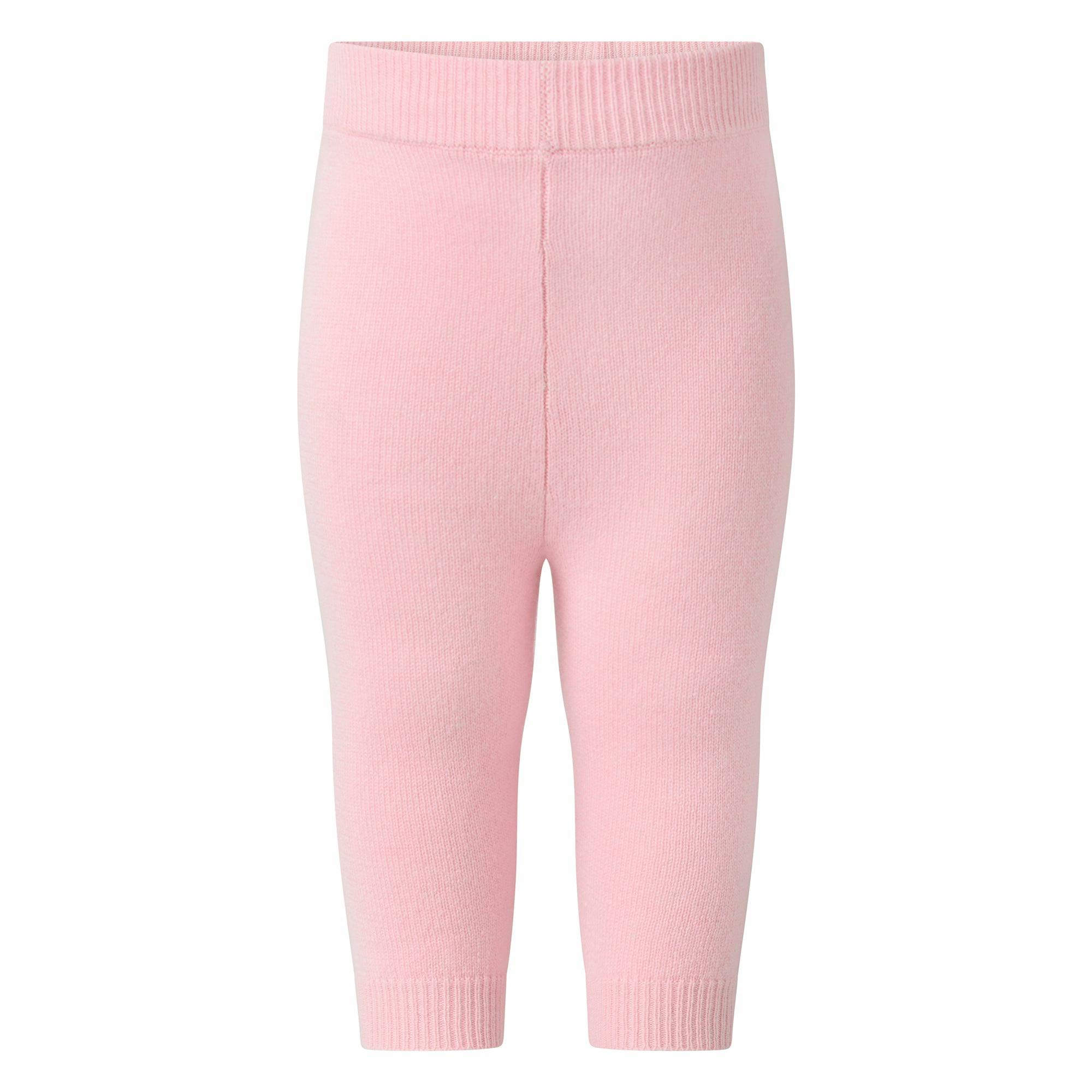 Pink Cashmere Set with Broderie Collar