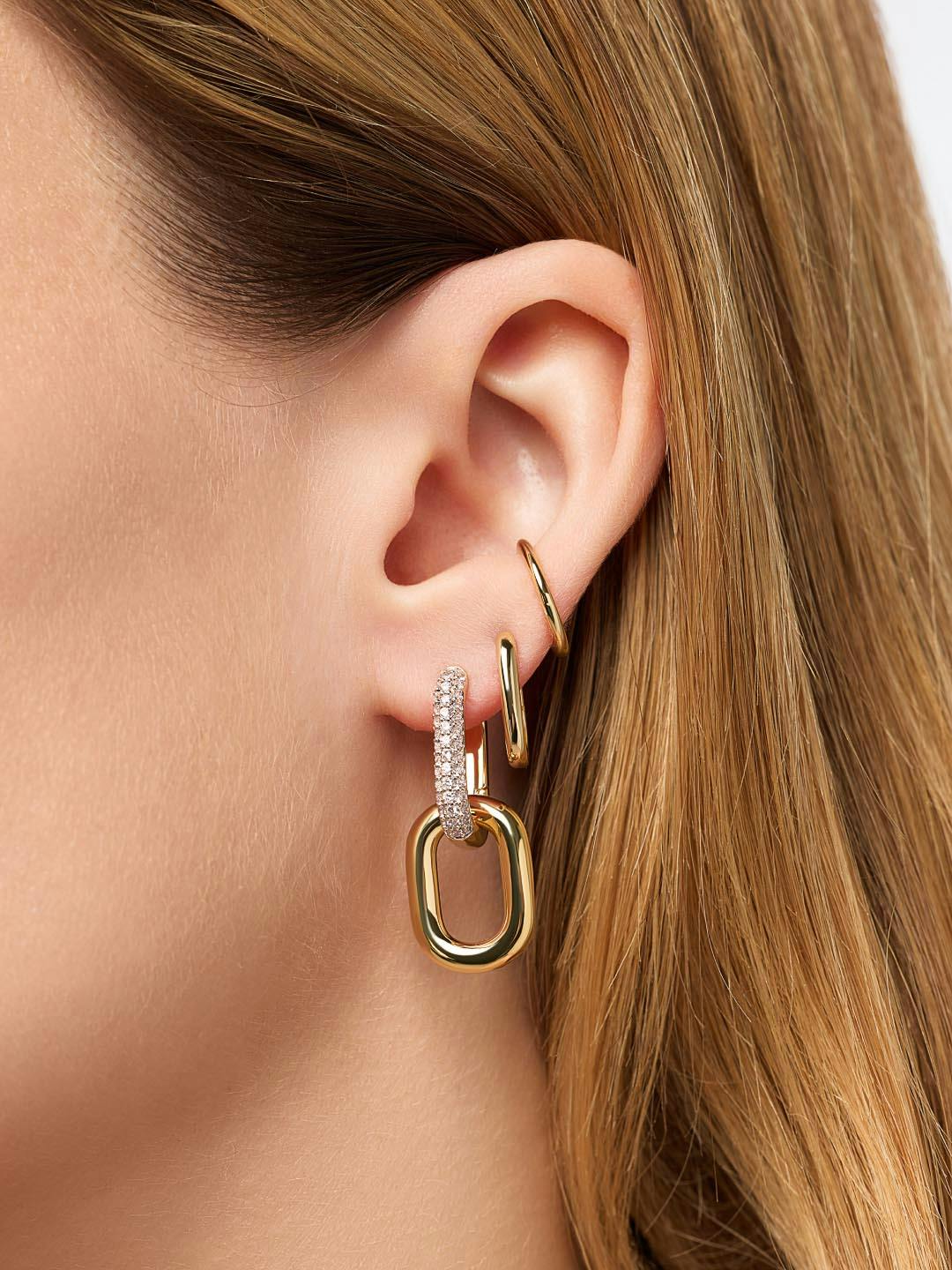Drop Earrings - Ash Double Pave