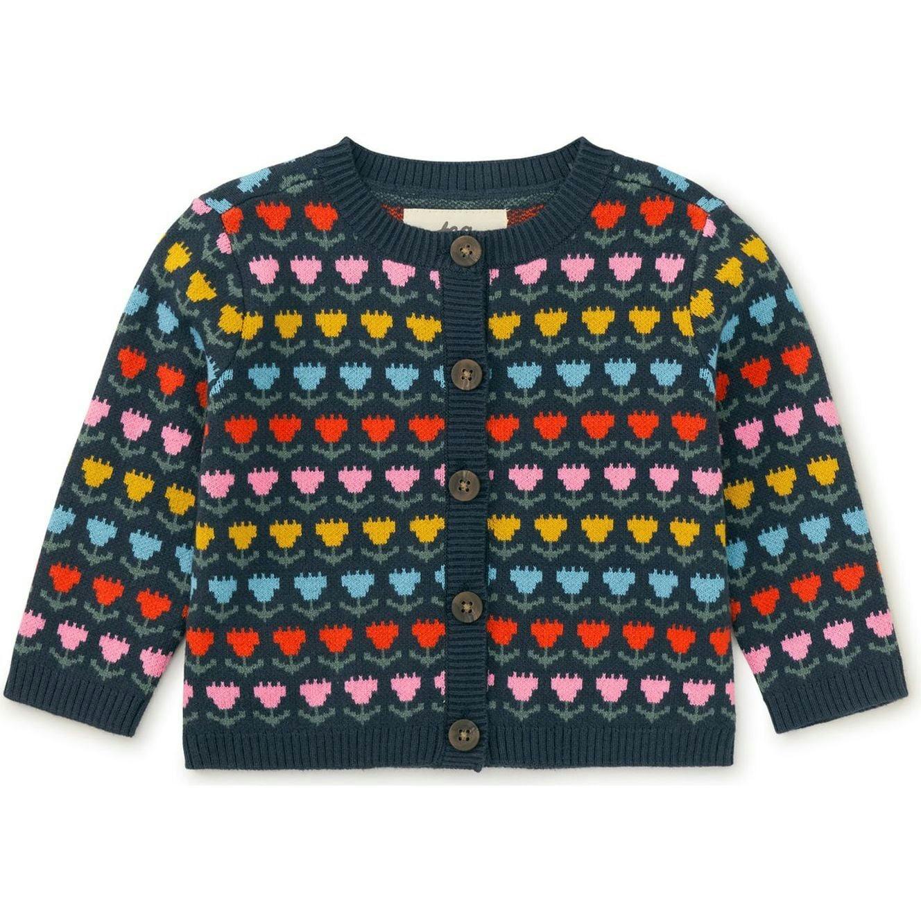 Iconic Raglan Long Sleeve Button-Up Knit Cardigan, Multi