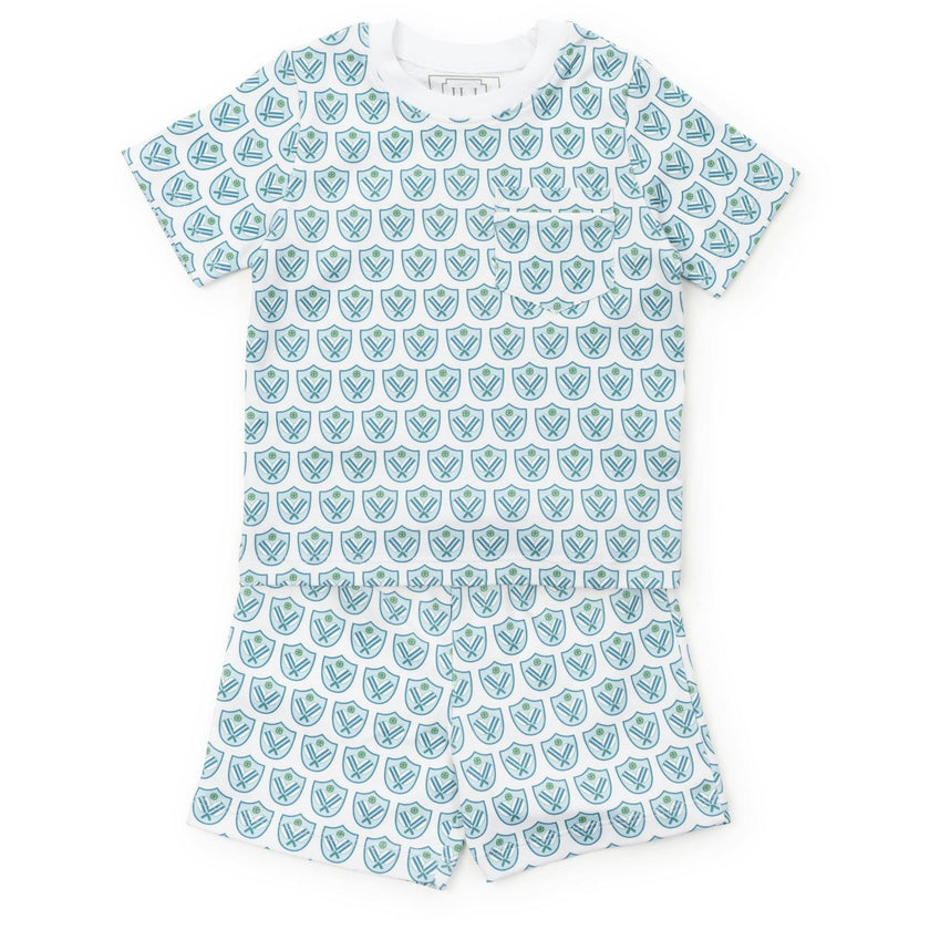 Charles Boys' Short Set - Pickleball Crest Blue