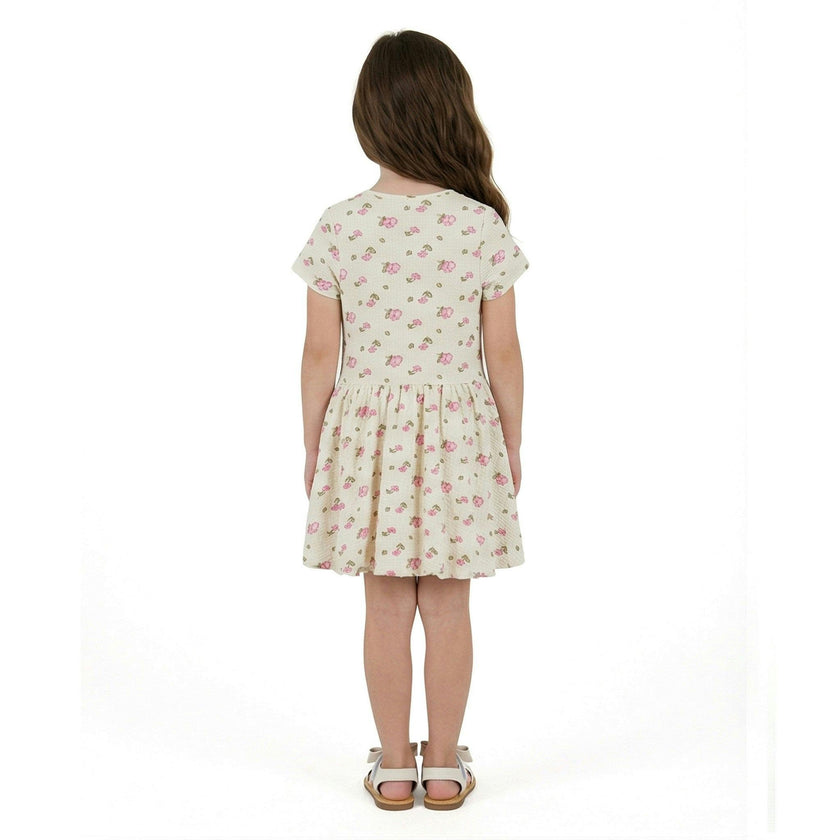 Girls Knit Seersucker Bubble Dress | Blush Floral