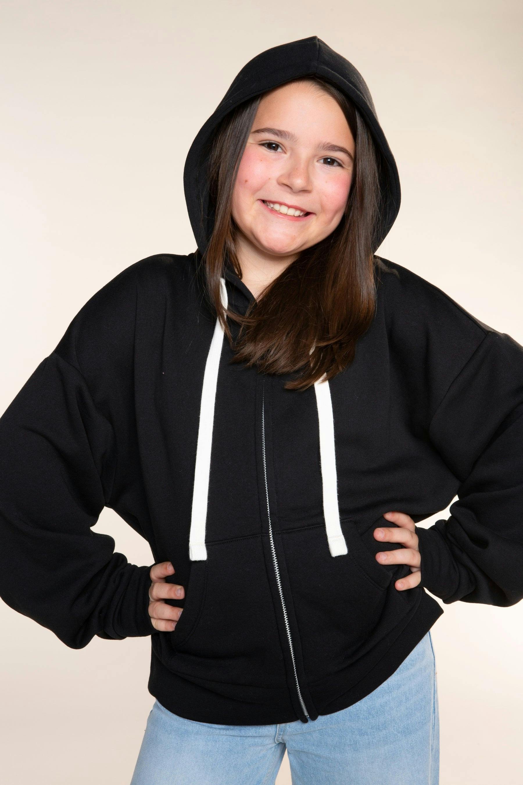 Butter French Terry Drop Shoulder Zip Hoodie