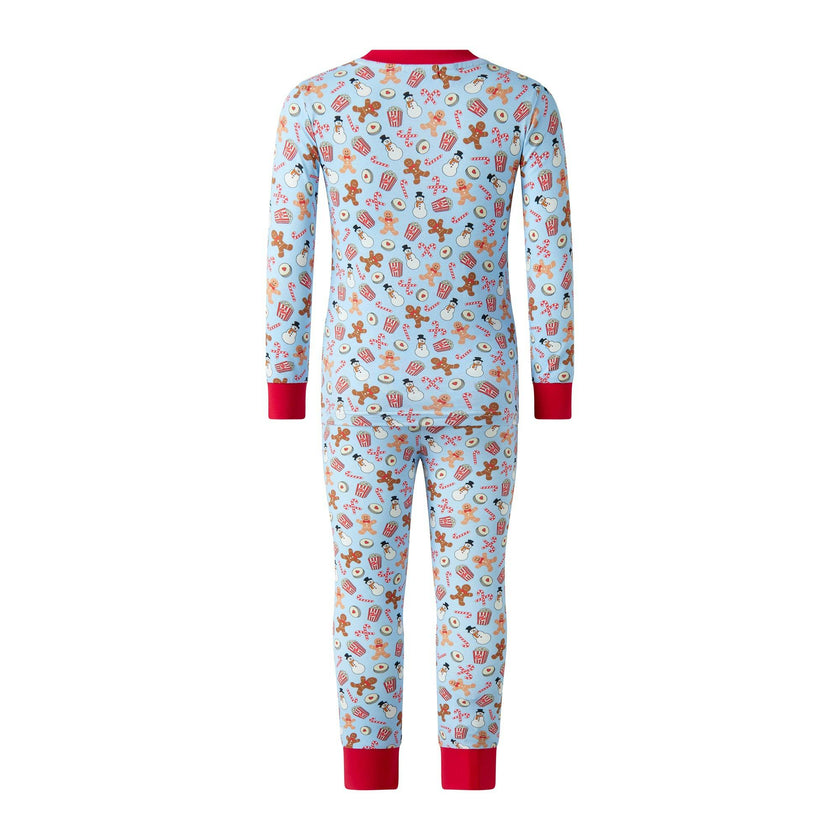 Blue Gingerbread Jersey Pajamas