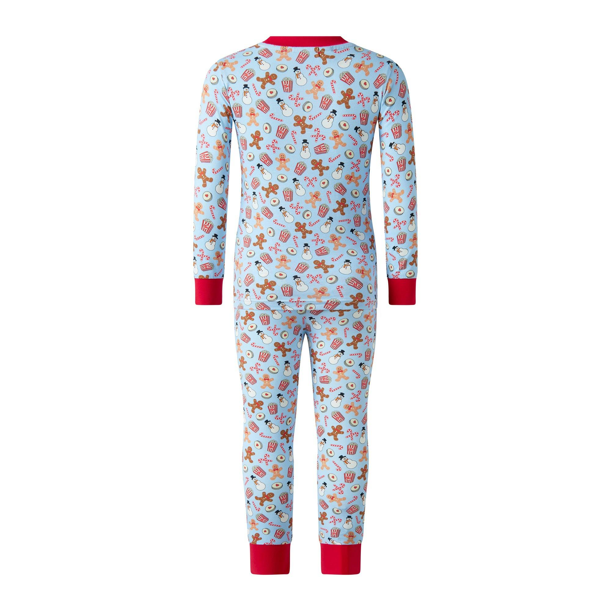 Blue Gingerbread Jersey Pajamas