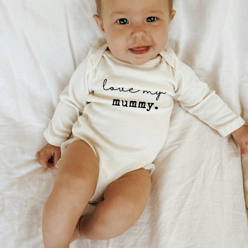 Love My Mummy Organic Bodysuit Long Sleeve