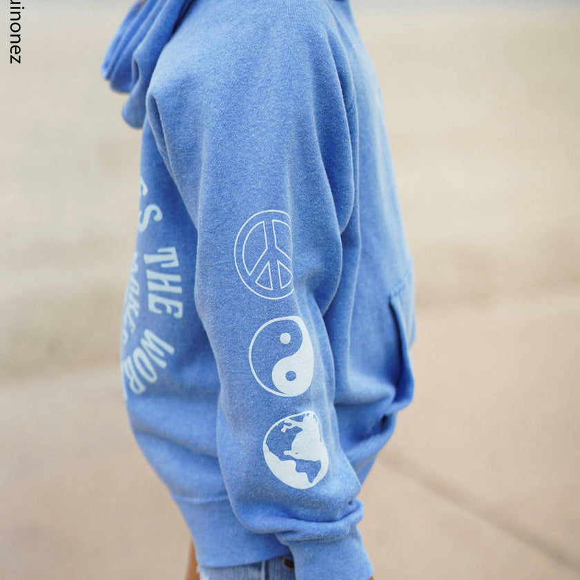 Kid's Blue World Hoodie-Unisex