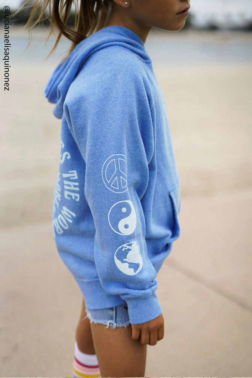 Kid's Blue World Hoodie-Unisex
