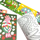 Foil-tastic Foil Art & Coloring Set - Awesome Animals - 12 Pages 24 Foil Sheets