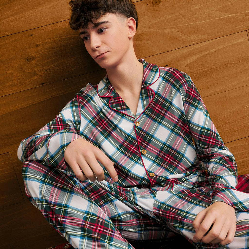 Portia Plaid Men's Luxe Pajama Pant Set