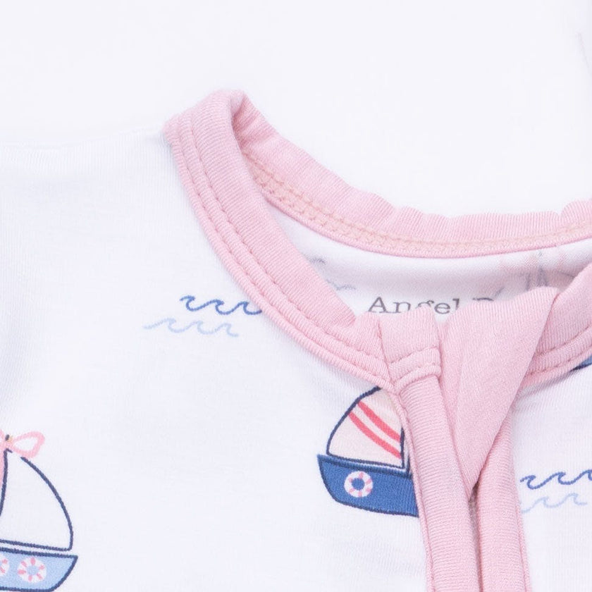 Bubbly Sailboats Pink - Convertible Romper