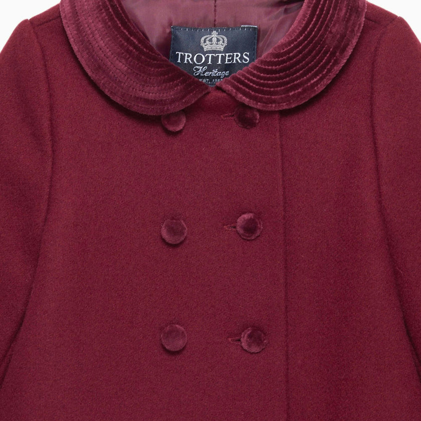 Baby Classic Coat in Burgundy