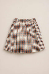 Mini Addison Skort in Chestnut Gingham