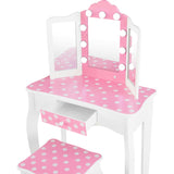Fantasy Fields Gisele Polka Dot Kids Vanity Table & Stool