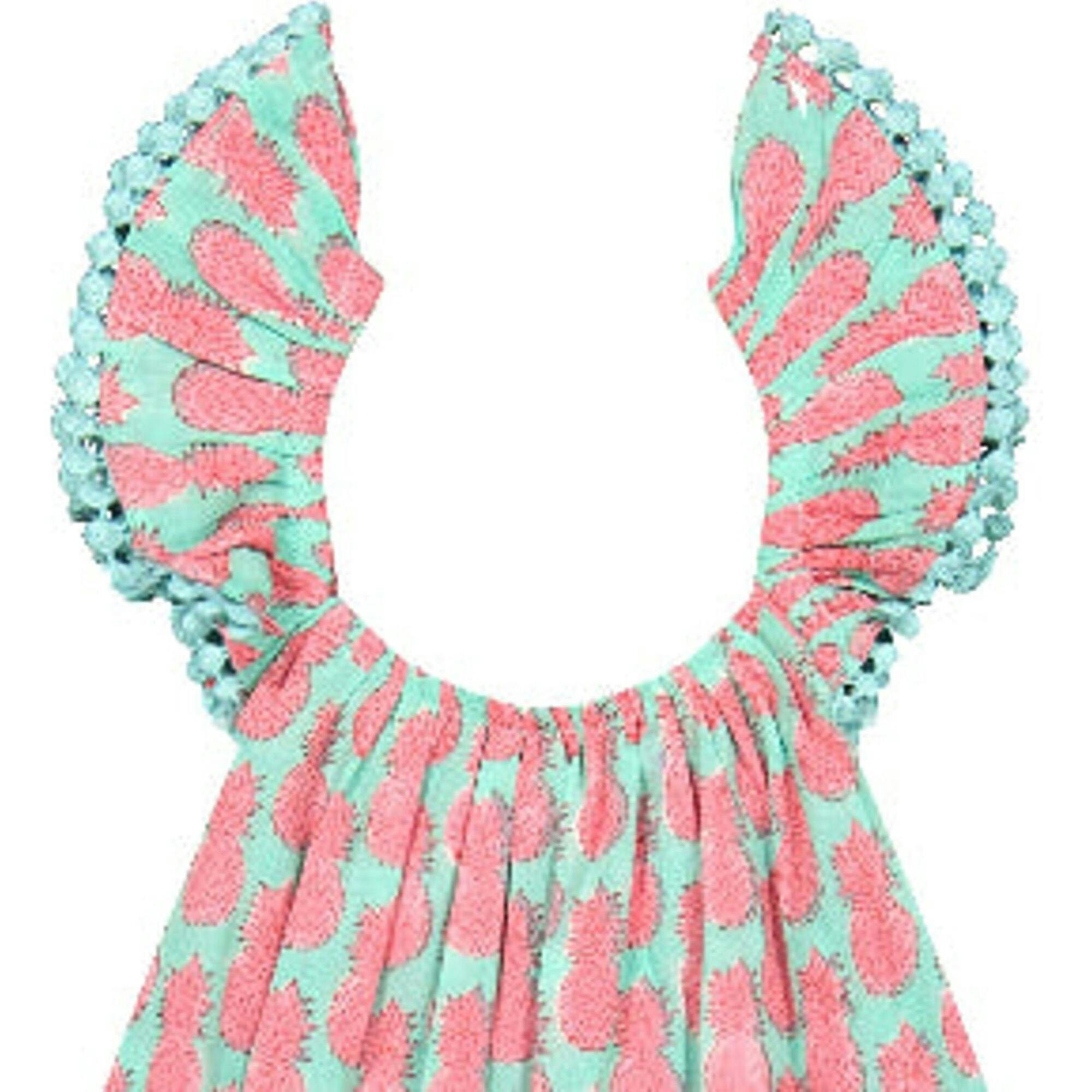 Mini Eva Girl's Dress Pineapple Crush Pink, Green