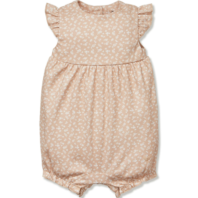 Baby's Pima Isla Play Romper in Ditzy Waltz Camel