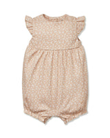 Baby's Pima Isla Play Romper in Ditzy Waltz Camel