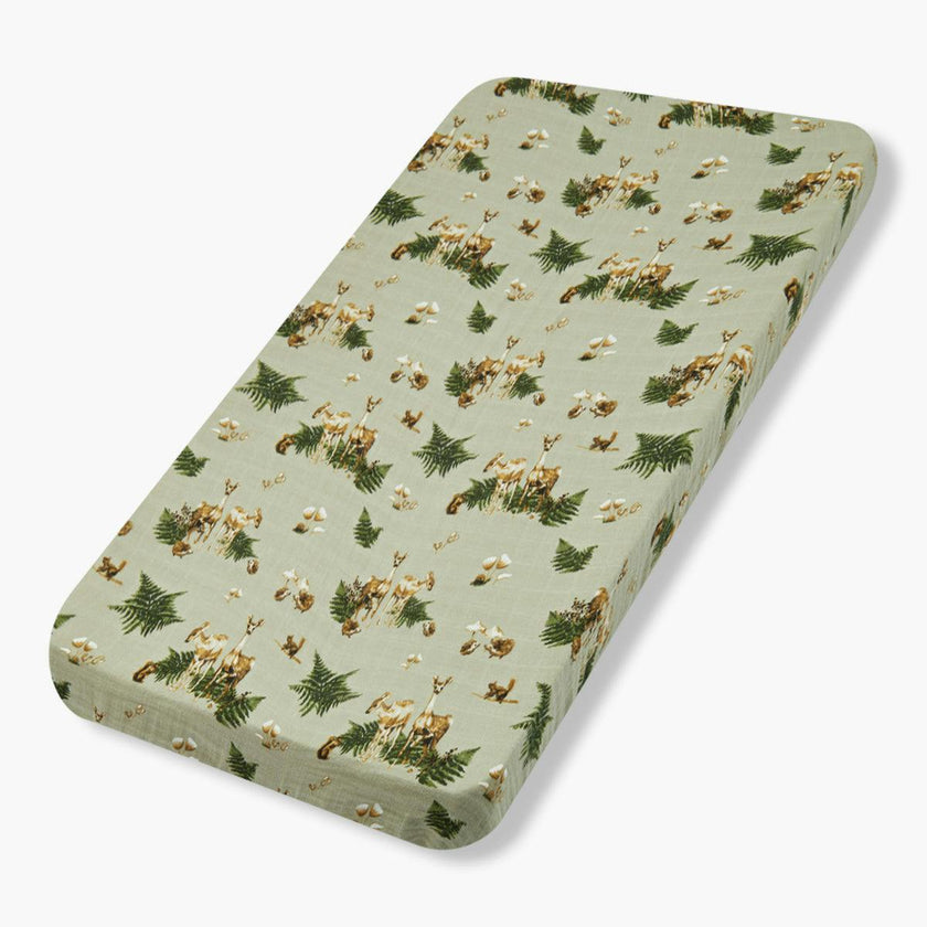 Forest Party Organic Cotton Crib Sheet