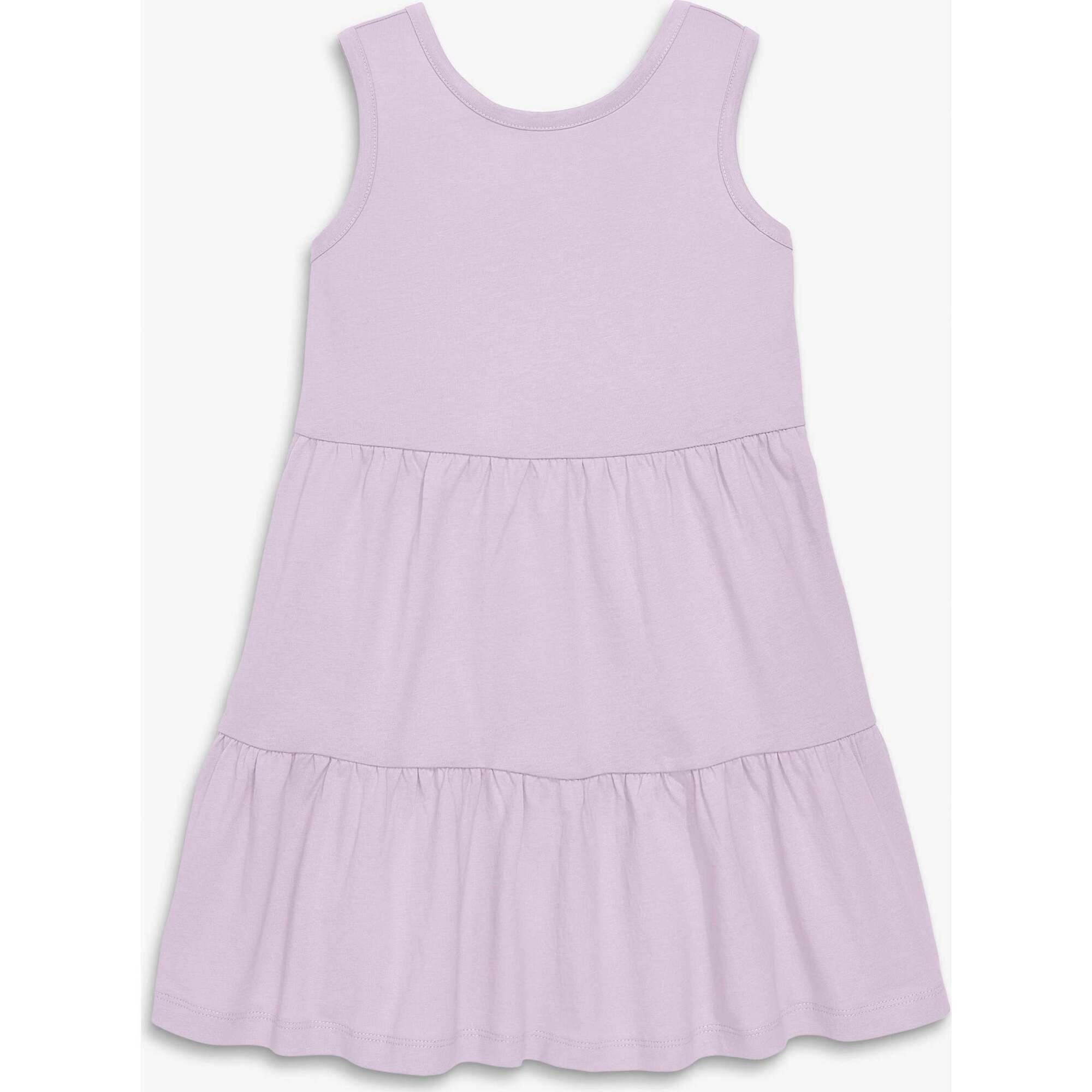 Kids cross-back tiered tank dress