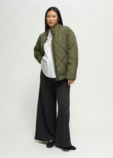 Expandable Raglan Sleeve Maternity Puffer Jacket