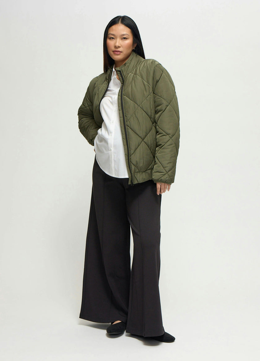 Expandable Raglan Sleeve Maternity Puffer Jacket