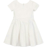Organic Short Sleeve Lightweight Knit Skater Dress, White