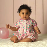 Bow Button-Front Babysuit