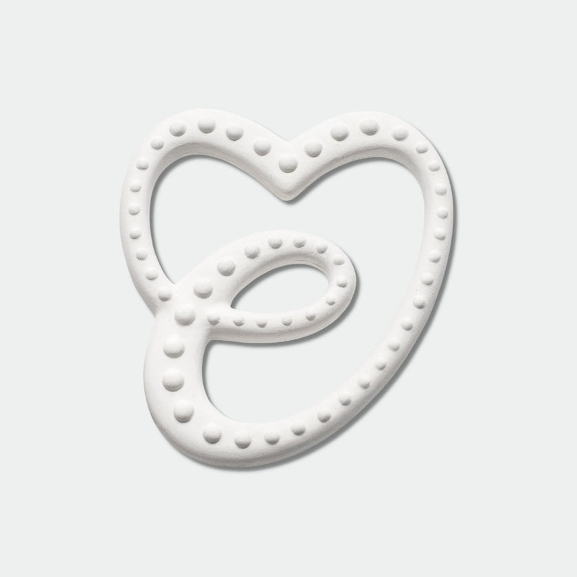 SENSORY RUBBER TEETHER - WHITE