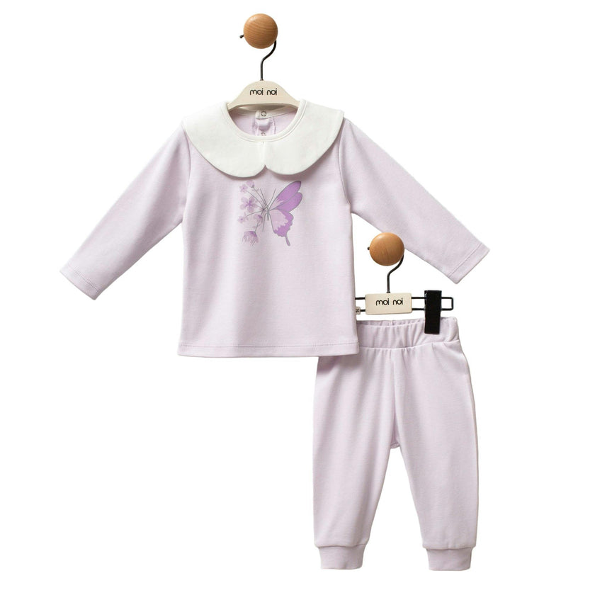 Lilac Butterfly Flower Outfit Set