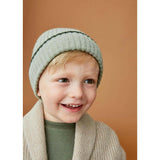 Merino Cashmere Ribbed Rolled-Up Beanie