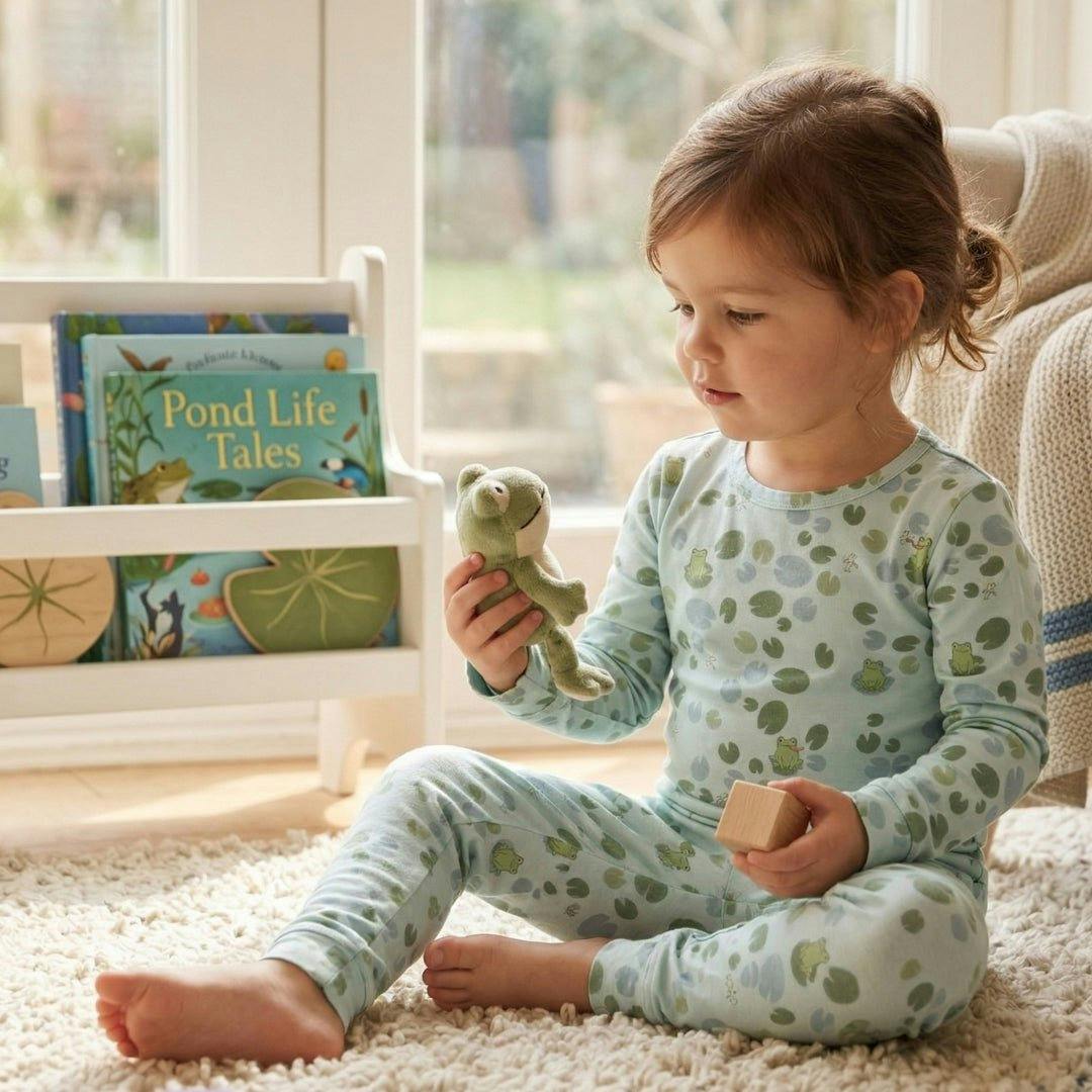 Toddler Pajama Set in Ribbits by the Pond