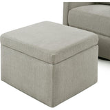 Adrian Swivel Glider with Storage Ottoman