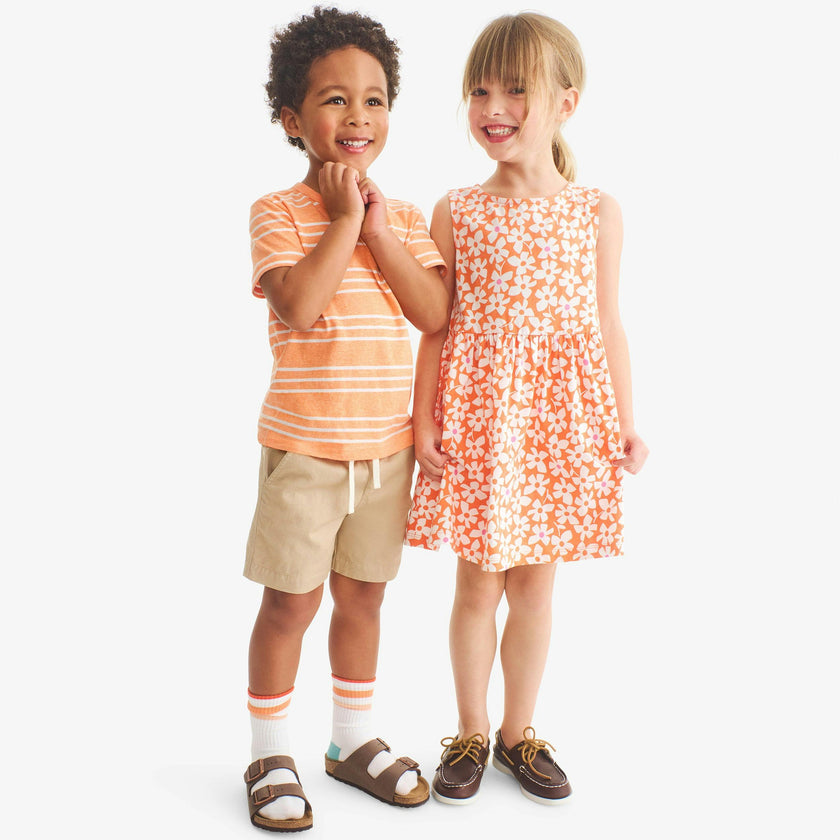 Kids recess dress in blooms