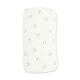 Little Horseshoes Blue - Swaddle Blanket
