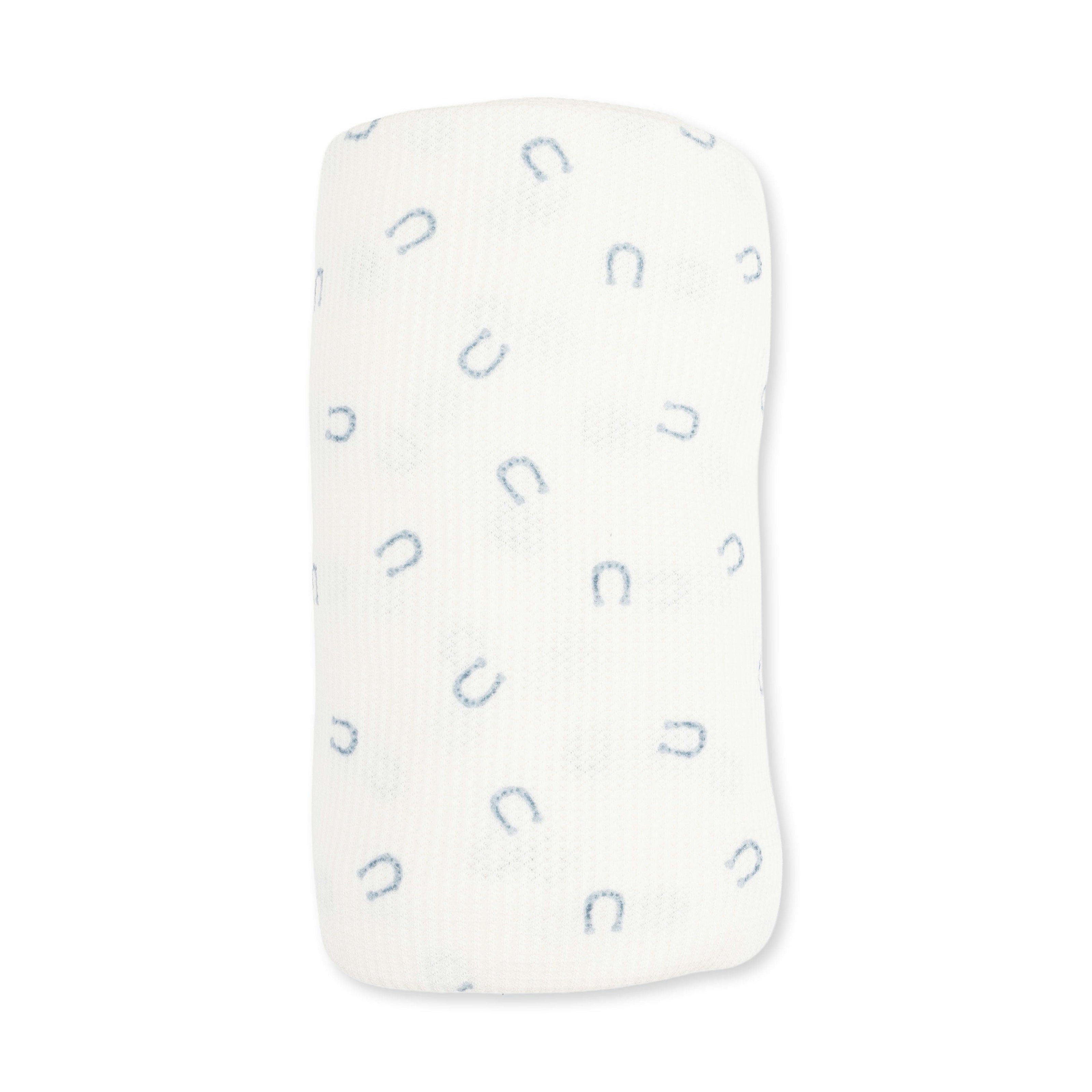 Little Horseshoes Blue - Swaddle Blanket