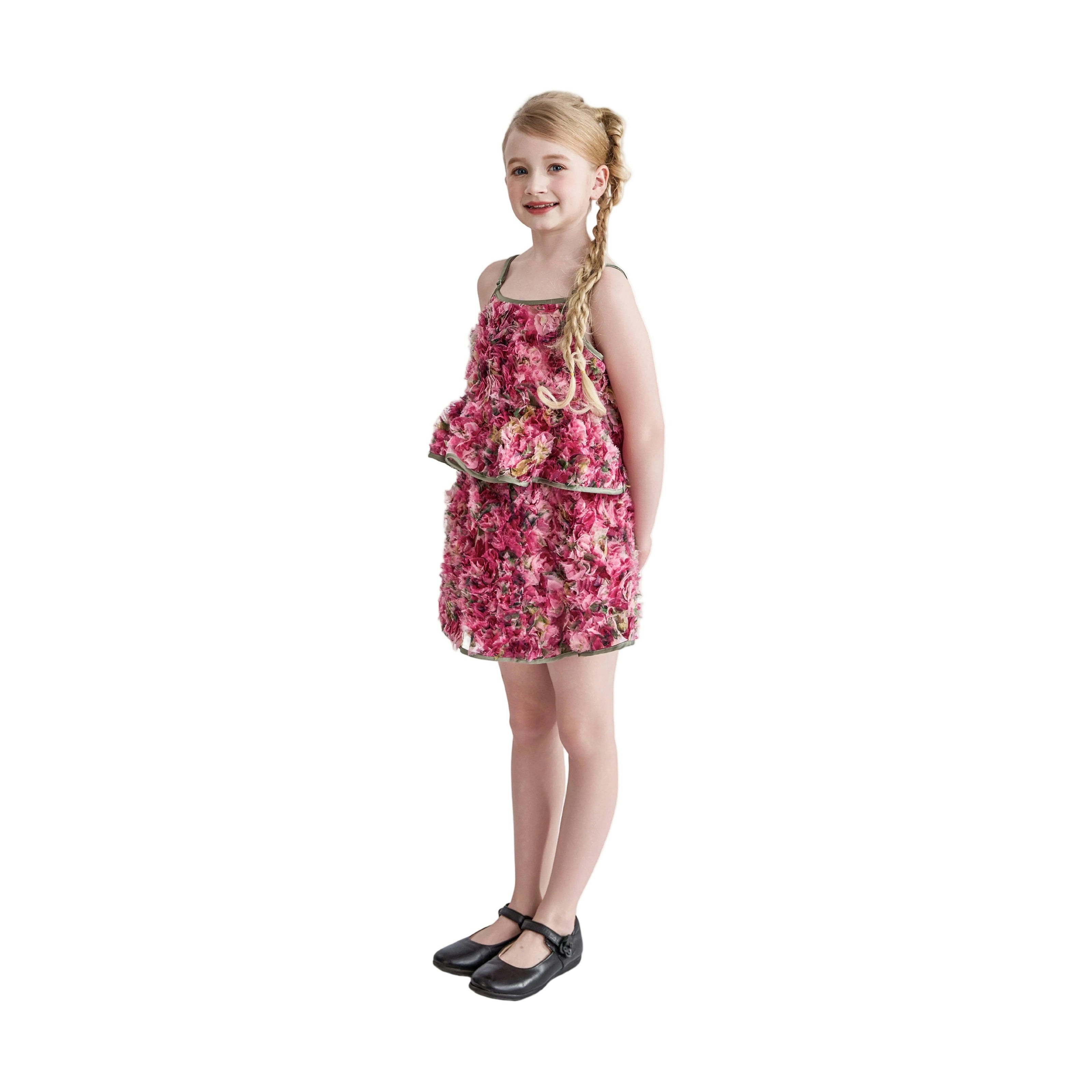 Pink Zinnia Textured Skirt Set