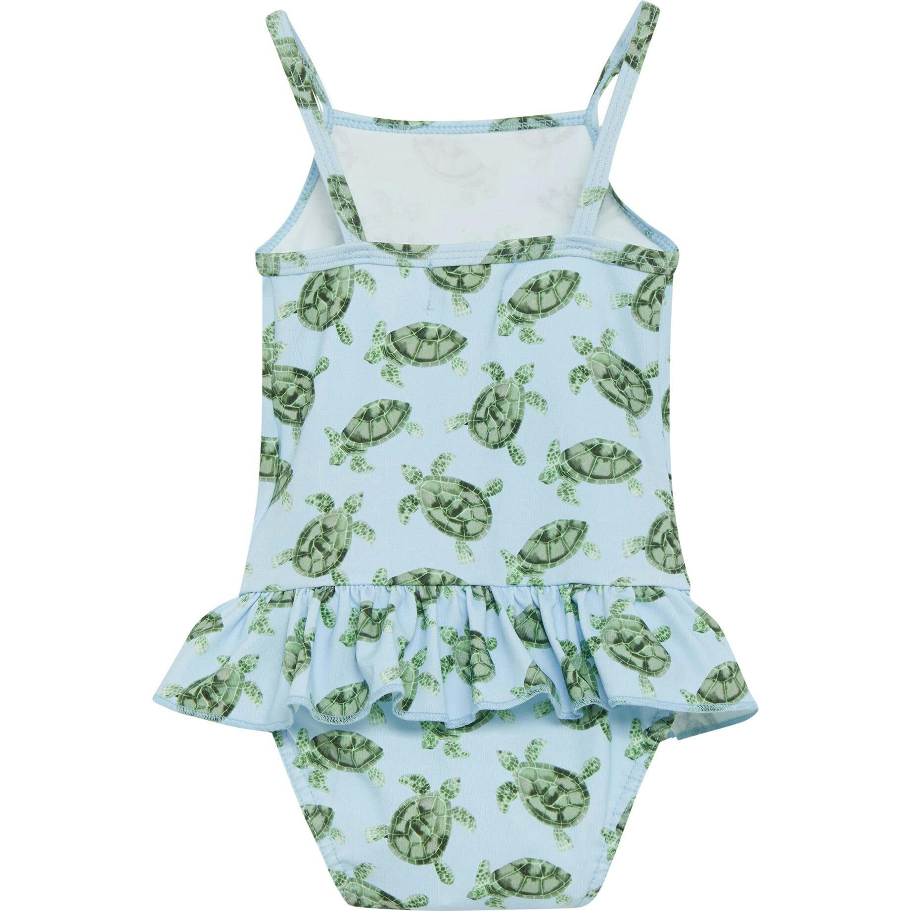 Baby Peplum Swimsuit in Turtle