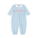 Stripe Knit Longall with Flowers