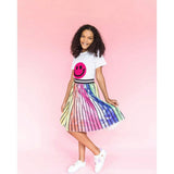 Ombre Stripe Midi Skirt