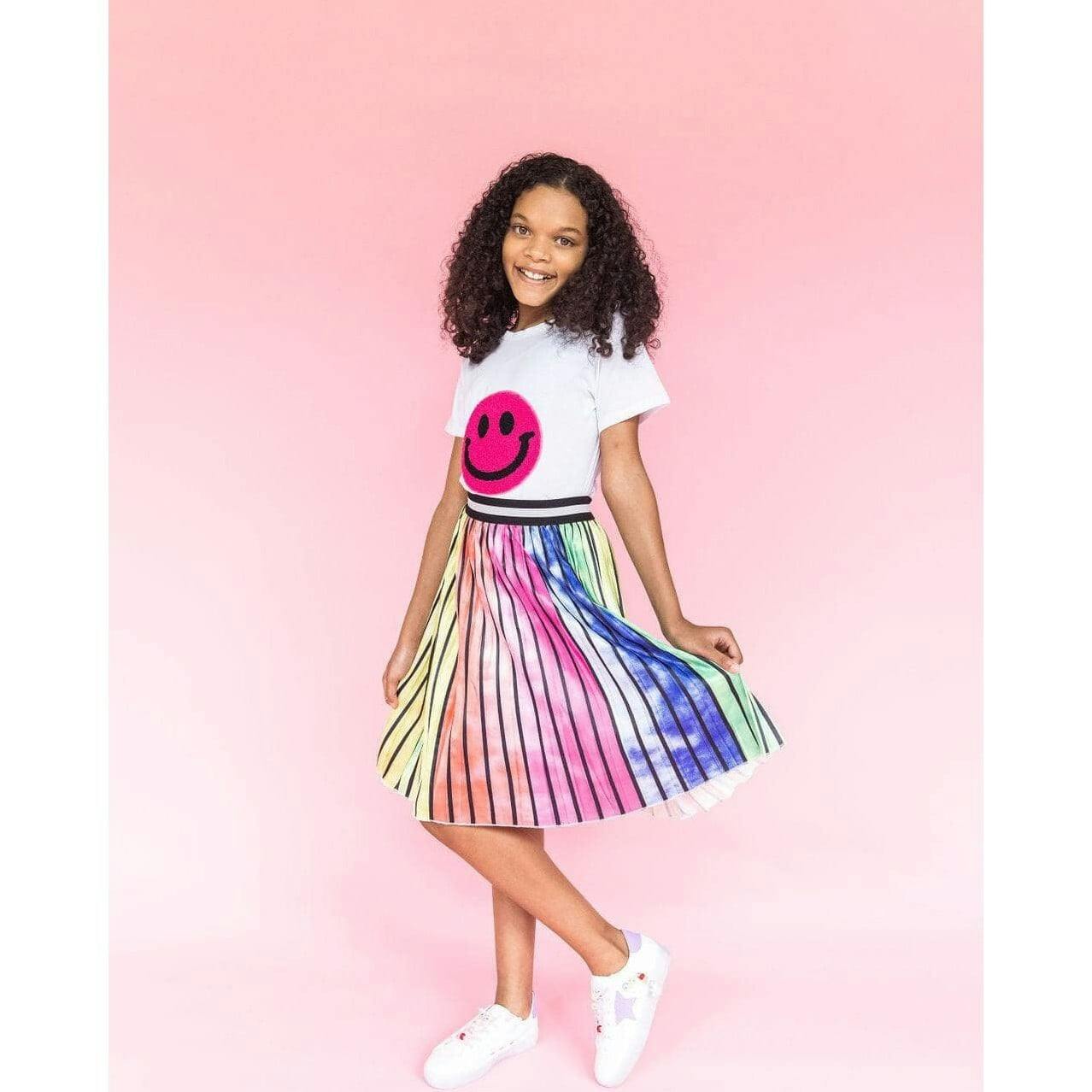 Ombre Stripe Midi Skirt