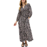 Paulina Shirred Bodice Print Maxi Dress