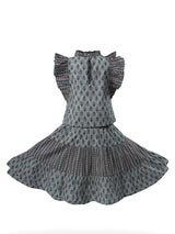 Tittli Top and Skirt Set Mocha Cement