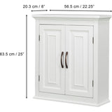 St. James Wooden Wall Cabinet with 2 Shelves