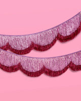 Tickled Pink Fringe - scalloped banner