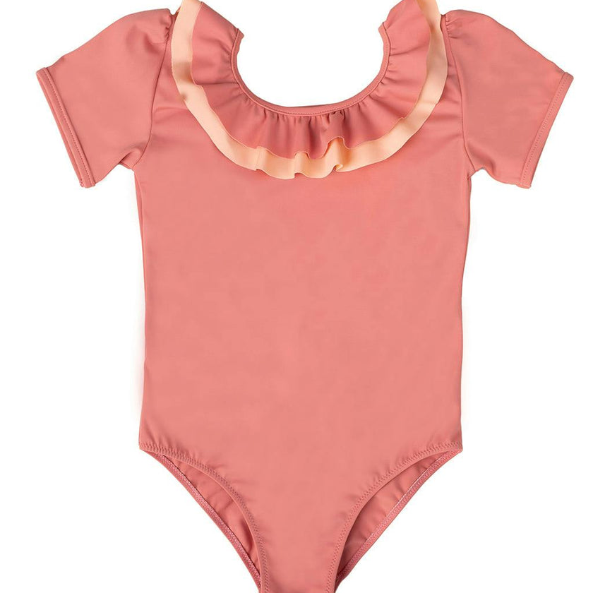 Carlotta Surf Suit in Coral Pink & Peach Pink