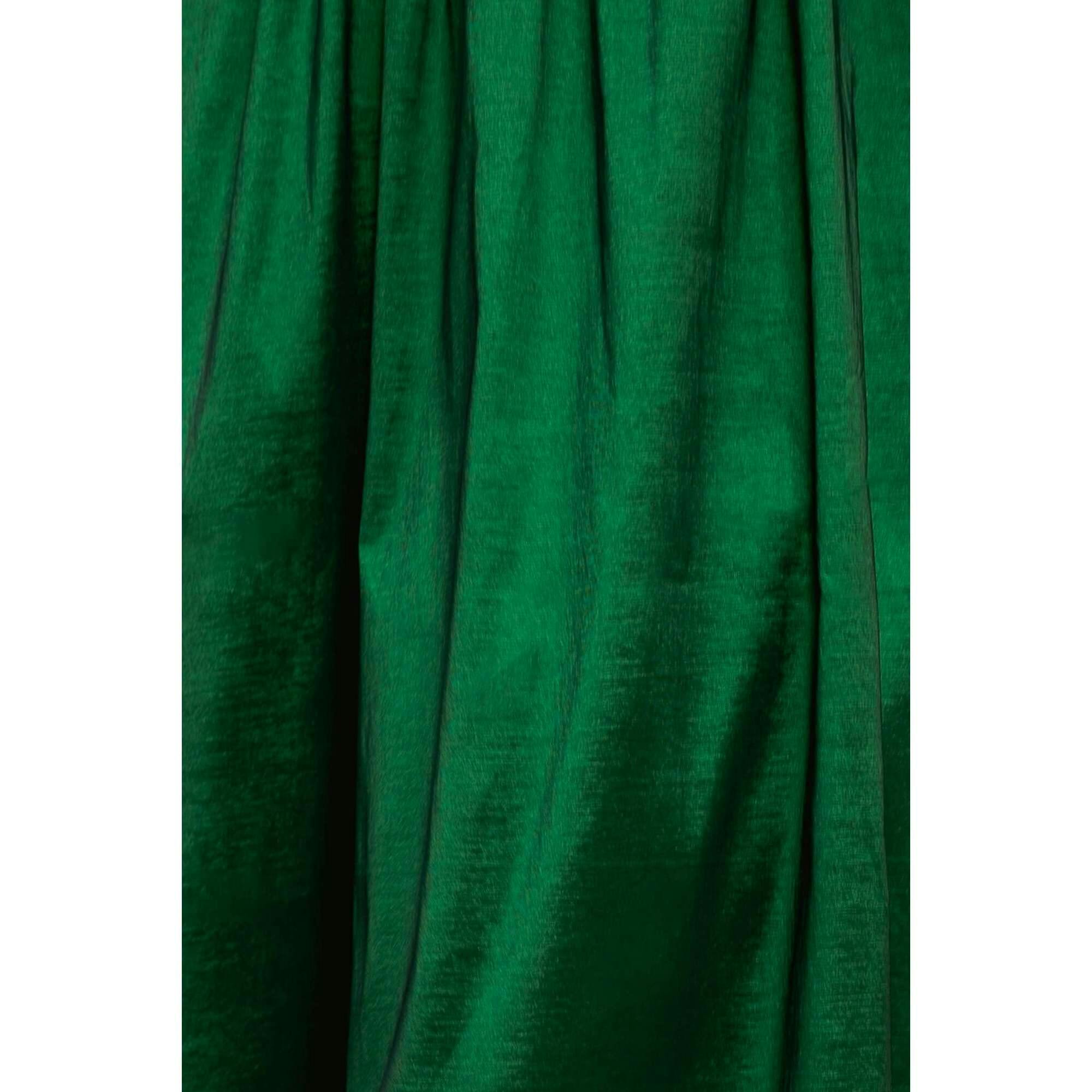 Cassie Dress in Green Taffeta