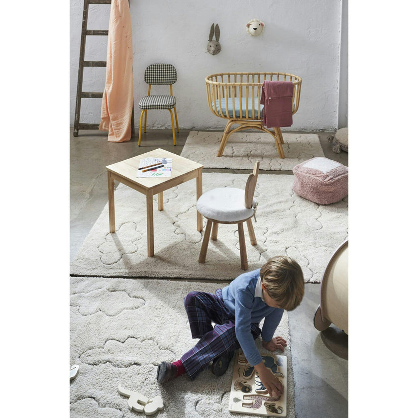 Clouds RugCycled Washable Rug. Natural