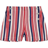 Sailor Button Shorts, Stripes