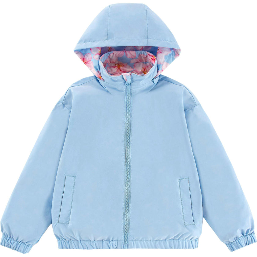 Max Reversible Rain Jacket Windbreaker, Hibiscus