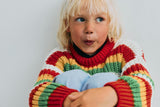 Lantana Jumper Tulip Red Knit Stripes